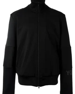 Sweatshirtjacke mit Logo-Print - Schwarz