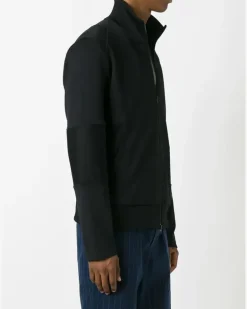 Sweatshirtjacke mit Logo-Print - Schwarz