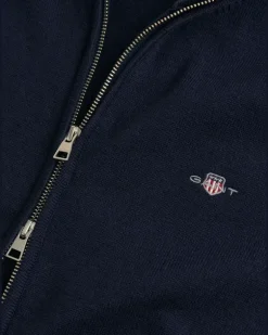 Sweatshirtjacke mit Logo-Stickerei - Blau