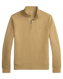 Sweatshirtjacke mit Logo-Stickerei - Nude