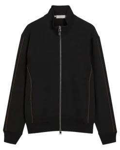 Sweatshirtjacke mit Pfeifendetail - Schwarz