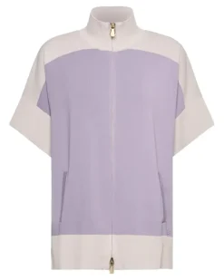 Sweatshirtjacke mit Reißverschluss - Violett