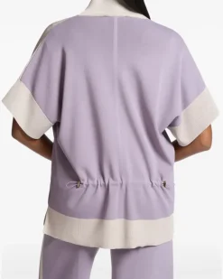 Sweatshirtjacke mit Reißverschluss - Violett
