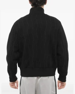 Sweatshirtjacke mit Reißverschluss - Schwarz