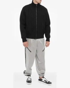 Sweatshirtjacke mit Reißverschluss - Schwarz