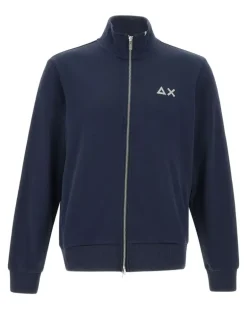 Sweatshirtjacke mit Reißverschluss - Blau
