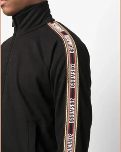 Sweatshirtjacke mit Reißverschluss - Schwarz