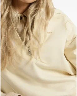 Sweatshirtjacke mit Stehkragen - Nude