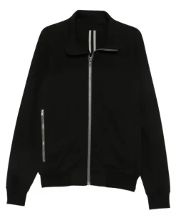Sweatshirtjacke mit Stehkragen - Schwarz