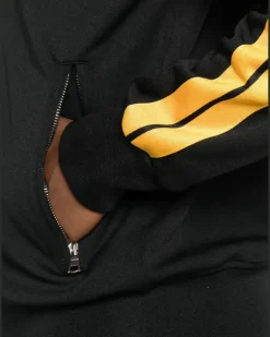 Sweatshirtjacke mit Streifendetail - Schwarz