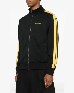 Sweatshirtjacke mit Streifendetail - Schwarz