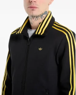 Sweatshirtjacke mit Streifendetail - Schwarz