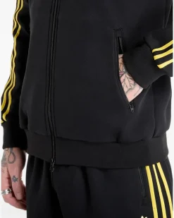 Sweatshirtjacke mit Streifendetail - Blau