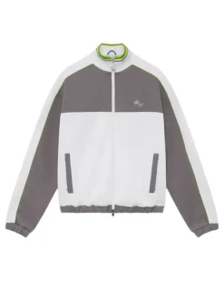 Sweatshirtjacke mit Tennis-Jacquardeinsatz - Grau