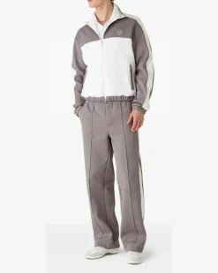 Sweatshirtjacke mit Tennis-Jacquardeinsatz - Grau