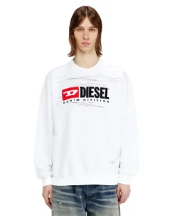 Sweatshirt mit Devoré-Schwebefäden - Sweatshirts - Herren - Weiss