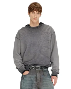 Sweatshirt mit dévoré-Print - Sweatshirts - Herren - Grau