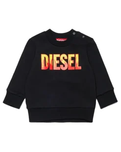 Sweatshirt mit Flammenlogo-Print - Sweatshirts - Herren - Schwarz