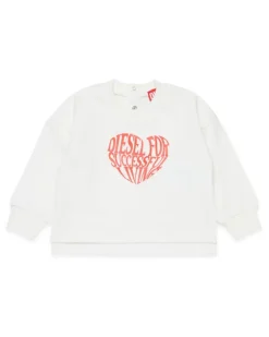 Sweatshirt mit Herz-Print - Sweatshirts - Damen - Weiss