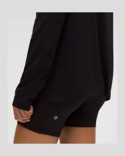 Swiftly Relaxed Langarmshirt e Passform für Frauen – Größe in Black