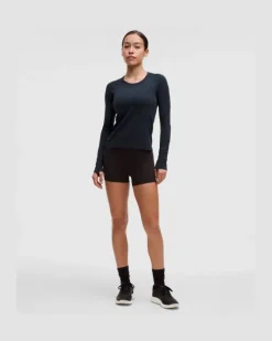 Swiftly Tech Langarmshirt 2.0 Taillenlänge für Frauen – Größe in True Navy