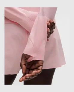 Swiftly Tech Langarmshirt 0 Taillenlänge für Frauen – Größe in Pink Pearl