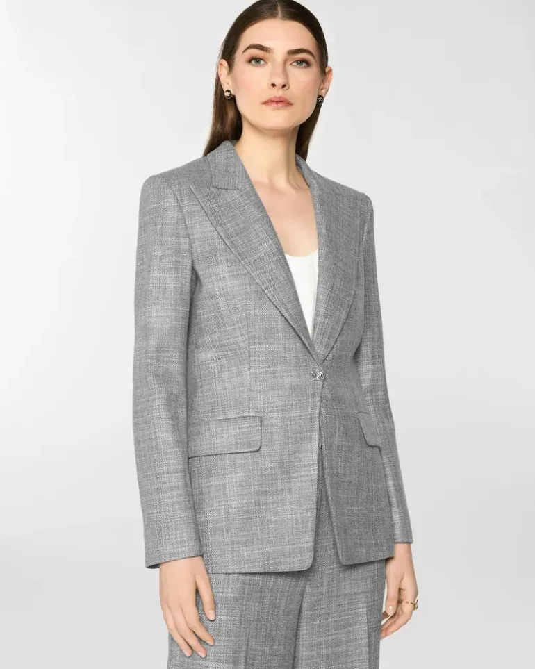 Tailored jacket with single-breast Grey