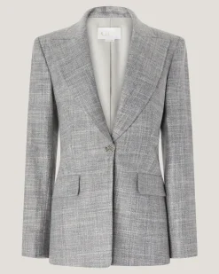 Tailored jacket with single-breast Grey