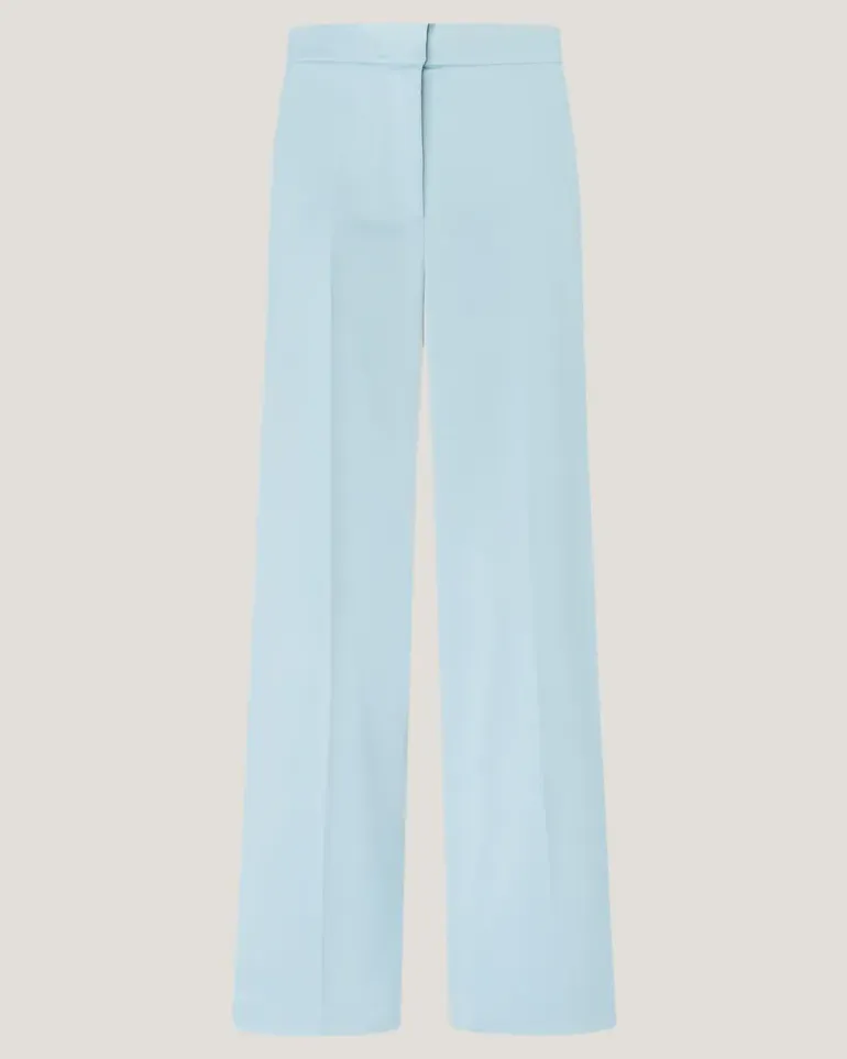 Tailored palazzo trousers in satin Blue