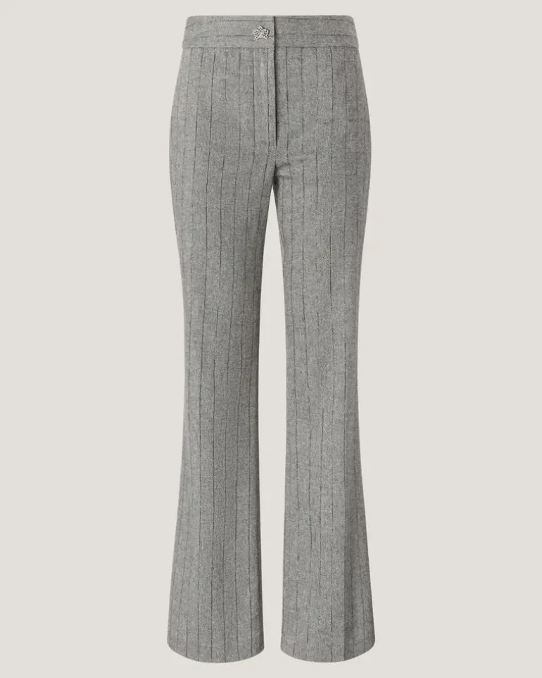 Tailored pinstripe wool trousers Grey