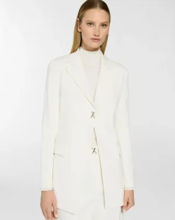 Tailored single-breasted jacket White