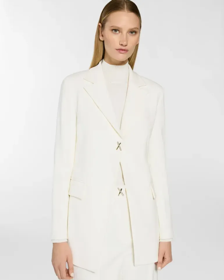 Tailored single-breasted jacket White