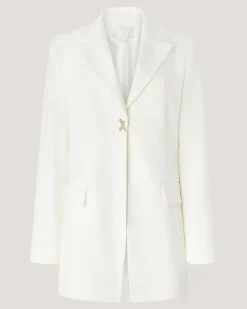 Tailored single-breasted jacket White
