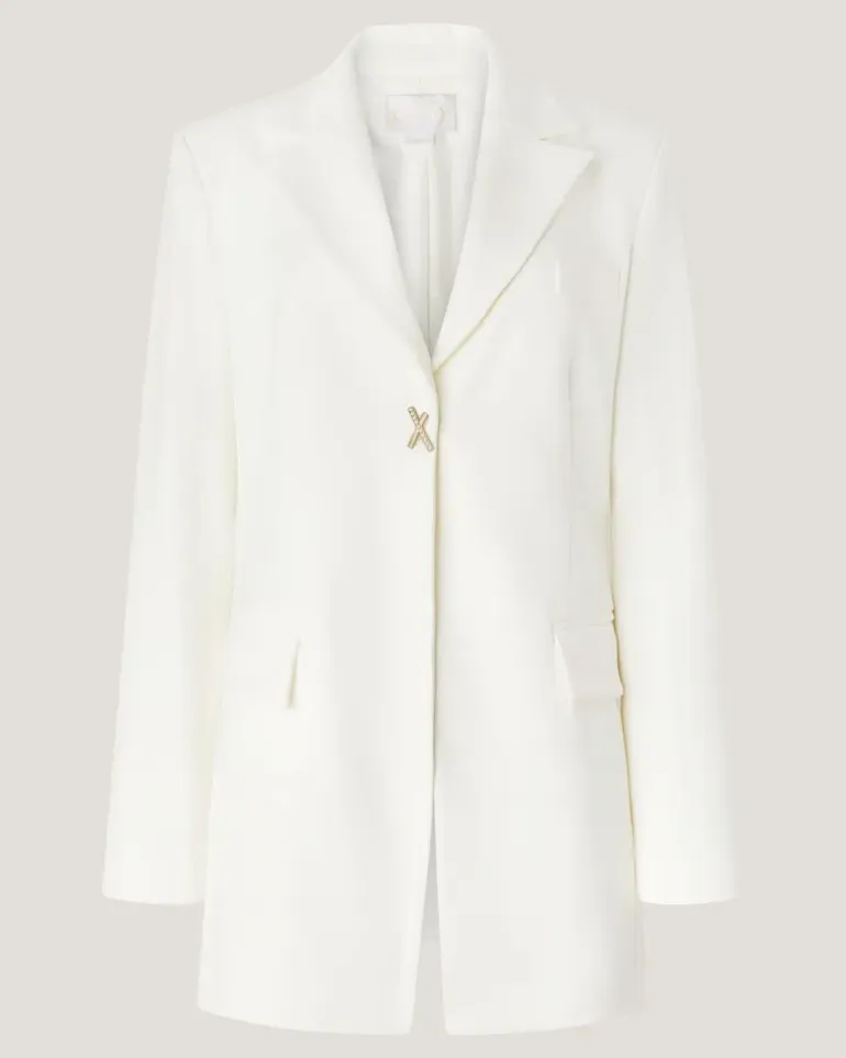 Tailored single-breasted jacket White