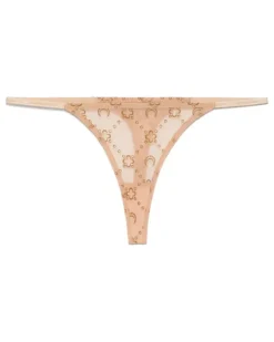 Tanga aus Mesh - Nude