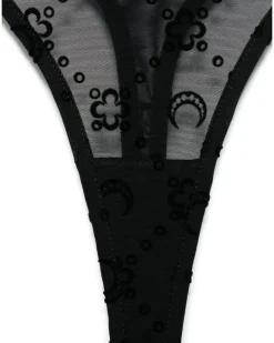 Tanga aus Mesh - Schwarz