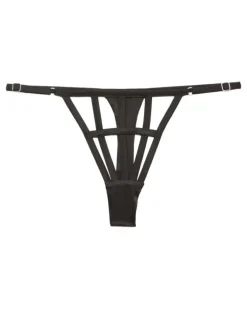 Tanga im Gitterdesign - Schwarz