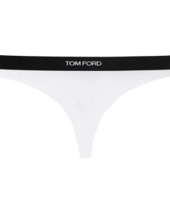 Tanga mit Logo-Bund - Weiß