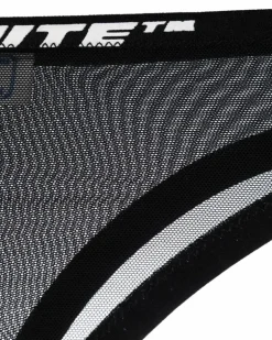 Tanga mit Logo-Print - Schwarz