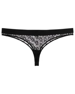 Tanga mit Monogramm - Schwarz