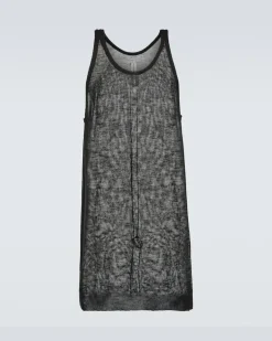 Tanktop Maglia aus Schurwolle Schwarz