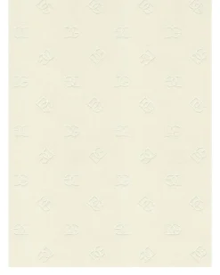 Tapete mit Monogramm-Print - Weiß