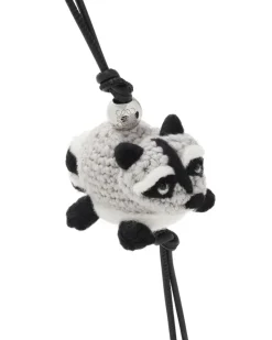 Taschenschmuck Waschbär aus Filz Grey
