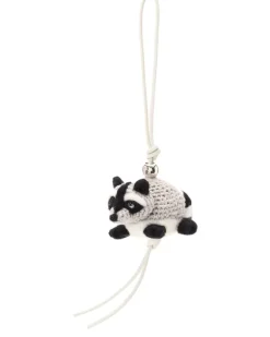 Taschenschmuck Waschbär aus Filz Grey