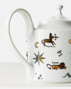 Teekanne Astronomi aus Porzellan Weiß