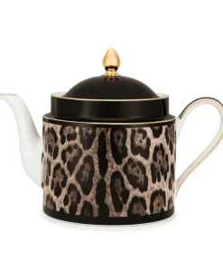 Teekanne mit Leoparden-Print - Braun
