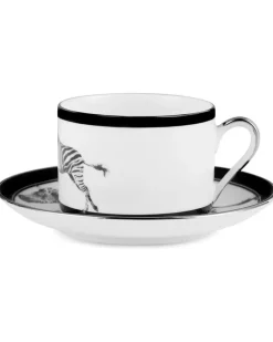 Teeservice mit Zebra-Print - Weiß