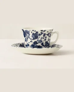 Teetasse und Untertasse Antique Marble Blue