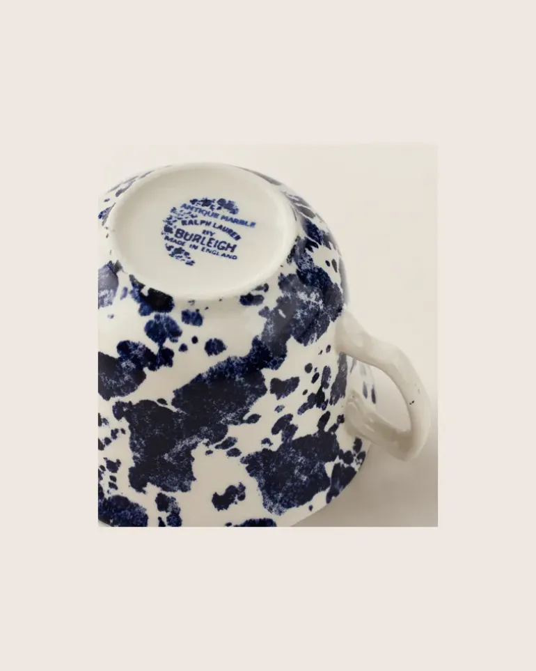 Teetasse und Untertasse Antique Marble Blue