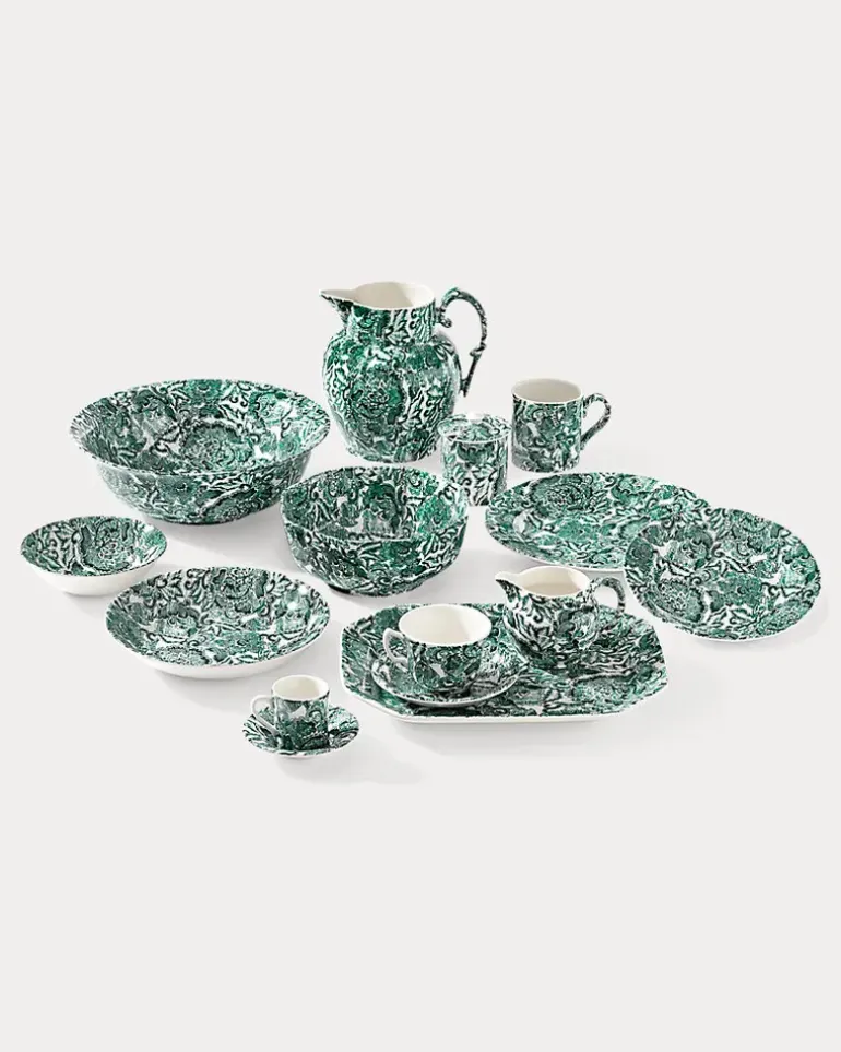 Teetasse und Untertasse Faded Peony Green